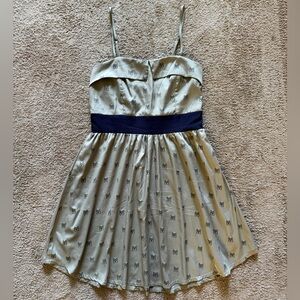 Audrey Silver and Blue Dress